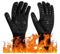Noir - 1 paire, gants de barbecue, gants de four résistants à la chaleur jusqu'à 800 °C, gants de cuisine antidérapants résistants à la chaleur, gants de cuisson chauffants pour barbecue/four/grill/ch