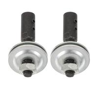Noir Adaptateur de Broche 2 Ensembles en Alliage Dur | Tige Robuste pour Broches et Arbres, Prévention Rouille, Finition Lisse, Entretien Datelier, Travail des Métaux