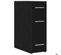 Noir Armoire d'apothicaire, CLARENCE, Armoire à pharmacie/cuisine, Chêne noir 20 x 45,5 x 60 cm LV2468