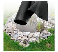 Noir Bâche D'étang Liner Bassin Extérieur 2x2m 4x5m 6x10m 10x12m Doublure Pour Bassin Robuste Membrane Imperméable HDPE Revêtement Pour Bassin 0.12mm Pour Jardins Aquatiques(Taille:4x5m(13x16.4ft))