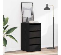 Noir Cabinet à vitrine/Commode de salon/chambre, Buffet bas, Magnifique Armoire à tiroirs Noir 40x41x76cm Bois d'ingénierie CL900004