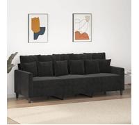(Noir) Canapé Lounge,Sofa fixe à 3 places Noir 180 cm Velours 540012