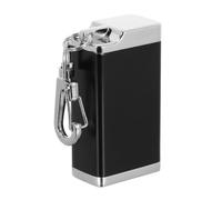 Noir Cendrier Portable avec Couvercle Coupe-vent en Alliage D'aluminium | Portable Ashtray, Boîtier Métallique Scellé, Anneau Porte-clés, Usage Maison et Restaurant, Réduit les Déchets