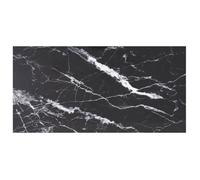 (Noir)Dessus de table - SIGNOR - noir 100x50 cm 6 mm verre trempé design marbre,Idéal pour Bureau,Table à Manger 613942