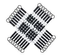Noir Et Blanc Barrière Télescopique Pour Cônes Barre De Cônes De Signalisation Rétractable 1,25-2 M, Lot De 12 Robuste Et Durable(16Pcs)