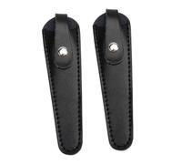 Noir Étui à Ciseaux en Cuir de Vachette, Lot de 2 Pièces | Housse Réutilisable et Légère, Couverture Protectrice pour Ciseaux et Outils de Beauté, Usage Garçon et Filles et Clients
