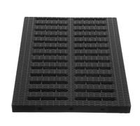 Noir Grille de Drainage Rectangulaire Plastique pour Extérieur jardin | Polypropylène Robuste, Motif Perforé, Évacuation Rapide, Entretien Facile, Débit 285,91 Gpm, pour Caniveau et Sol