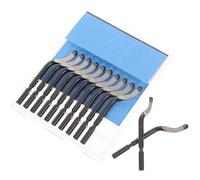 Noir Jeu de Lames D’ébavurage M2 Hss 10 Pièces Bs1010 pour Métaux | Lames de Rechange, Boîte Plastique Incluse, Usage Atelier, Bords Cuivre et Tôles, Prise Précise