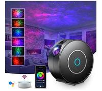 (Noir)LED Alexa Projecteur Ciel Étoilé,Intelligent Projecteur Étoilé Veilleuse Galaxie，Chambre Décorer,Cadeau,Noël