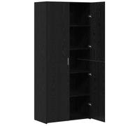 Noir Lot de 2 Haut Armoire Contemporain - Highboard/Commode haute/Vaisselier - Chêne noir 80x42x185cm LH45533197