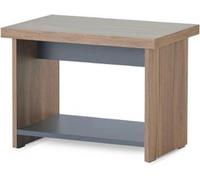 Noir-marron Meubles de bureau Designer Table d'appoint 2x Fauteuil en cuir 2 places