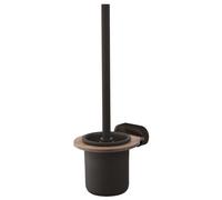 Noir Mat/Marron Brosse de Nettoyage des Toilettes Salle de Bain Mural Accessoire