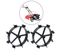 (Noir)Motoculteur/rotoculteur - Magnifique Roues métalliques pour cultivateur à essence 6,5 ch 2 pcs 13187