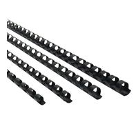 Noir, Paquet De 100 - Peignes Pour Reliure À Feuillets Mobiles, Format Mixte, 21 Anneaux, Peignes Pour Reliure À Feuillets Mobiles En Plastique De 6 Mm, Reliure Entre 20 Et 90 Feuilles, A4