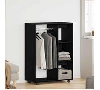 Noir Penderie de Rangement - Magnifique Garde-robe - charge 3 kg par compartiment - en chêne noir 80x40x110cm Bois d'ingénierie CL29