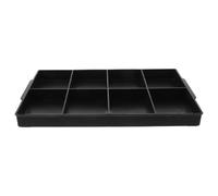 Noir Plateau Compartimenté Plastique PP Antistatique pour Petites pièces | Structure Empilable, Sections Marquées, Surface Lisse, Coins Arrondis, Tri Pratique des Vis et Écrous