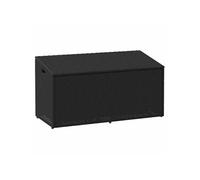 vidaXL Boîte de rangement de jardin noir 110x50x58 cm résine tressée, coffre de rangement de jardin, boîte de rangement de 4104069