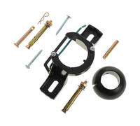 noir Support de Montage pour Ventilateur de Plafond en Métal | Boule Suspendre, Plaque de Plafond et Cache, Kit Complet pour Plafonds Inclinés