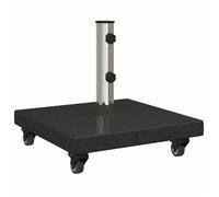 Noir support de parasol de haute qualité - BKM - Pied de parasol 30kg Noir Granite Carré_0208740