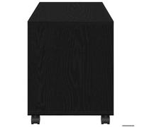 Noir Table d'appoint - CLARENCE - Meuble d'entrée - Chêne noir 72x33x42.5 cm - Bois d'ingénierie CC1464