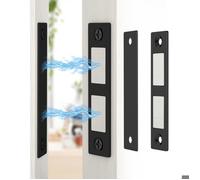 Noir，Ultra Mince Aimant Porte Placard Puissant 13Kg Lot de 2 Loquet Magnétique pour Porte d'Armoire, Aimant Fermeture pour Porte C