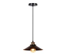 Noir Vintage rétro suspension fer Loft parapluie cuisine barre pendentif plafonnier pour salon salle à manger