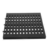 Noire Grille de Drainage Rectangulaire en Plastique pour Caniveau | Couvercle Ajouré en Polypropylène, 24,8x29,8x2,5cm, pour Évacuation D’Eau Flaques