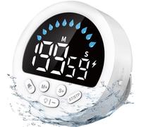 NOKLEAD IPX5 Minuteur de douche étanche avec fonction compte à rebours et compteur, support mural avec ventouse, chronomètre avec corde de suspension pour cuisine, salle de bain, toilettes, piscine