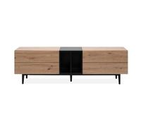 Nola 56B Meuble TV avec Rangement - L.160 x P.37 x H.48 cm