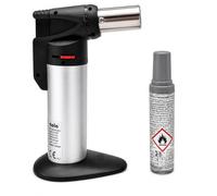 Nola Brûleur de cuisine avec recharge de gaz de 18 ml, brûleur à crème brulée rechargeable, chalumeau à souder avec verrou de sécurité pour la cuisine, la crème brûlée, les desserts, le camping, la
