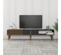 Nola meuble tv design bois et anthracite 180 cm