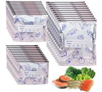 NOLACE 30x Sac Congélation Zip Réutilisable en Aluminium - 3 Tailles (S/M/L) - Sachet Alimentaire Étanche & Opaque avec Étiquette pour Viande, Légumes et Meal Prep (Argent)