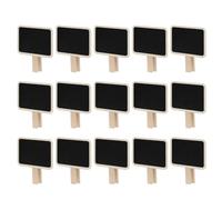 NOLITOY 18pcs Mini Tableau Noir en Bois Pince Sécurisée pour Étiquetage Polyvalent des Aliments Lors de Fêtes et Mariages
