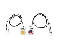 NOLITOY 2 Pièces Lanière Anti-perte pour Appareil Auditif Garçon et Filles en Alliage et Nylon, Réutilisable Clip Unique, Accessoire Pratique pour Prothèses Auditives Sécurisées