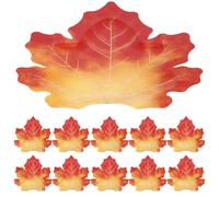 NOLITOY 20 Pièces Assiettes en Papier Feuille D’érable | Papier et Paperboard, Format Léger pour Desserts et Fruits, Service Buffet, Nettoyage Rapide