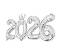 NOLITOY 2026nombre Ballons Chiffres Argent Aluminium Décoration Pour Fête De Remise De Diplômes Anniversaire Mariage