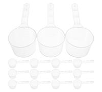 NOLITOY 20pièces Cuillère Doseuse Plastique Transparente Graduée pour Masques Teintures Capillaires Pâtisserie Protéines Aliments et Thés avec Poignée Ergonomique