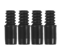 NOLITOY 4 Embouts Filetés pour Manche à Balai, Adaptateur de Remplacement en Plastique Noir, Compatible Perche Droite et Manche Télescopique, Ménage