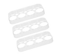 NOLITOY 4pièces Boîte de Rangement à Œufs Plastique Transparent Compartiments Empilable pour Réfrigérateur Organiseur Œufs pour Conservation