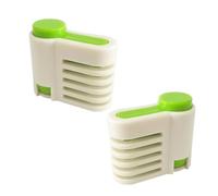 NOLITOY 5 Paires Trancheuse à Gâteau Réglable 5 Couches Toast Cuisine | Plastique Vert, Coupe Uniforme et Légère, Passe au Lave-vaisselle, Guide Moderne pour Pâtisserie