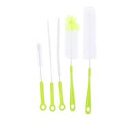 NOLITOY 5 Pcs Goupillon pour Bouteille Outil à Bouteille Brosse de Nettoyage pour Tasse et Gourde Poignée Longue en PP et Fil d'Acier