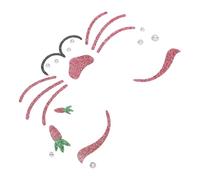 NOLITOY Autocollants Temporaires Visage Lapin de Pâques Maquillage Carnaval Visage Stickers Décoratifs pour Fêtes Application Facile et Confortable Art Corporel Festif