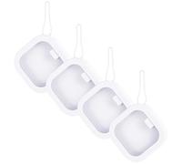 NOLITOY Boîte de Rangement Cosmétique Portable Blanche 4 Pièces, Organiseur Multifonction pour Accessoires et Élastiques à Cheveux, Étui Compact pour Voyage et Usage Quotidien, Matériau