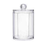 NOLITOY Boîte de Rangement Élégante et Délicate Visible pour Vérification avec Couvercle Organisateur de Porte-Coton en Plastique Transparent pour Produits Cosmétiques