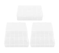 NOLITOY Boîte de Rangement Transparente pour Faux Ongles Manucure, Capacité 500 Pièces, Corps en Pp, Rangement Ordonné, Lot de 3 Pièces pour Usage Domestique Style