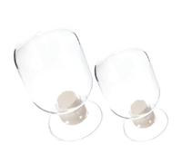 NOLITOY Cloche en Verre à Allumettes Décoration Professionnelle pour ou Design Délicat et 2pcs 250ml 125ml Structure Stable Restaurant