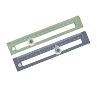 NOLITOY Compas Règle et Règle Géométrique pour Élèves et Enseignants, Outils de Dessin Précis 2 Pièces en Plastique Fonction Tracer un Rond, pour École et Relevés