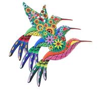 NOLITOY Décoration Murale en Métal 3pcs Sculptures D'oiseaux Colibris Suspendues, Ornement Délicat et Résistant pour Jardin ou Cour Extérieure