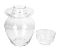NOLITOY Grosse Boîte à Cornichons en Verre 2,5kg Couvercle Hermétique, Design Simple, Haute Résistance, Conserve Aliments Frais et Secs, pour Restaurant Plusieurs styles