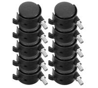 NOLITOY Lot de 10 Roulettes Remplaçables pour Chaise de Bureau Pivotantes en Nylon et Fer, Tige Filetée 1,5 Pouces, Rotation Frein pour Meubles
